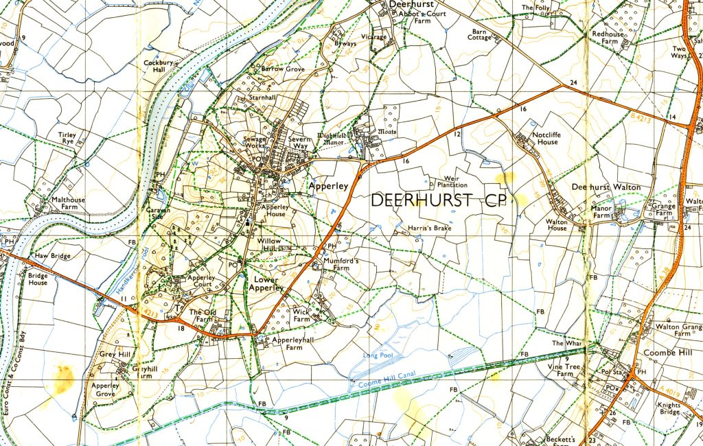 Map of Apperley and Deerhurst